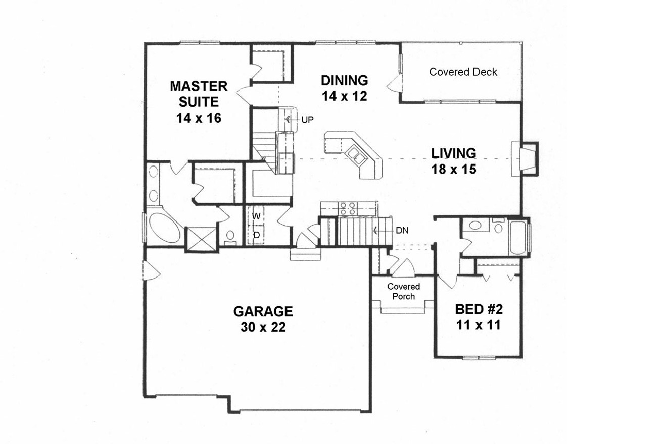 Traditional House Plan - 94383 - 1st Floor Plan