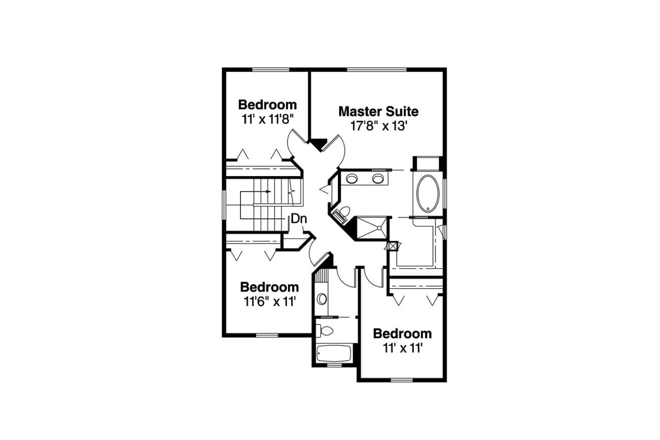 Secondary Image - Country House Plan - McKinnon 94513 - 2nd Floor Plan