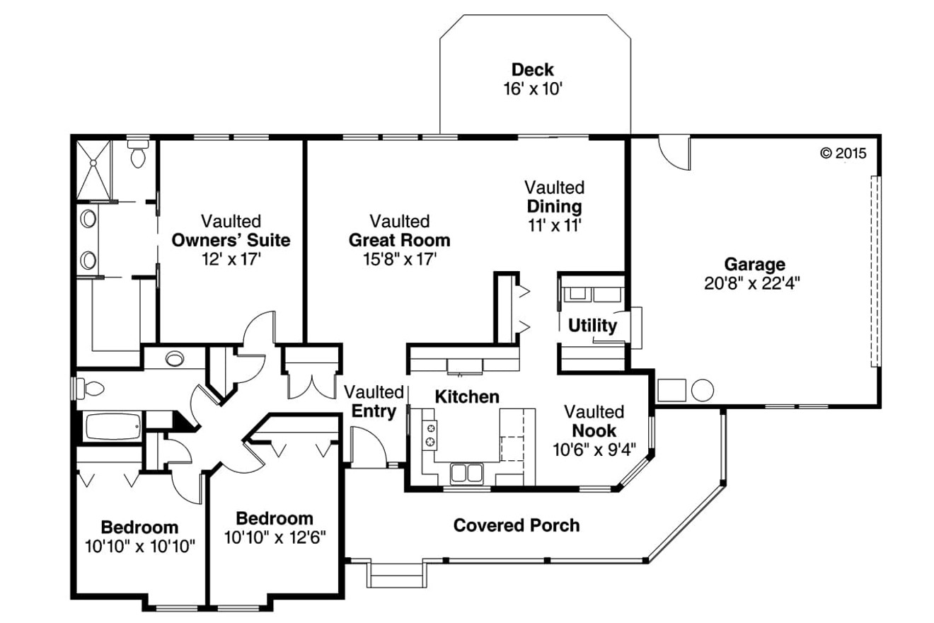 Country House Plan - Briarton 94713 - 1st Floor Plan