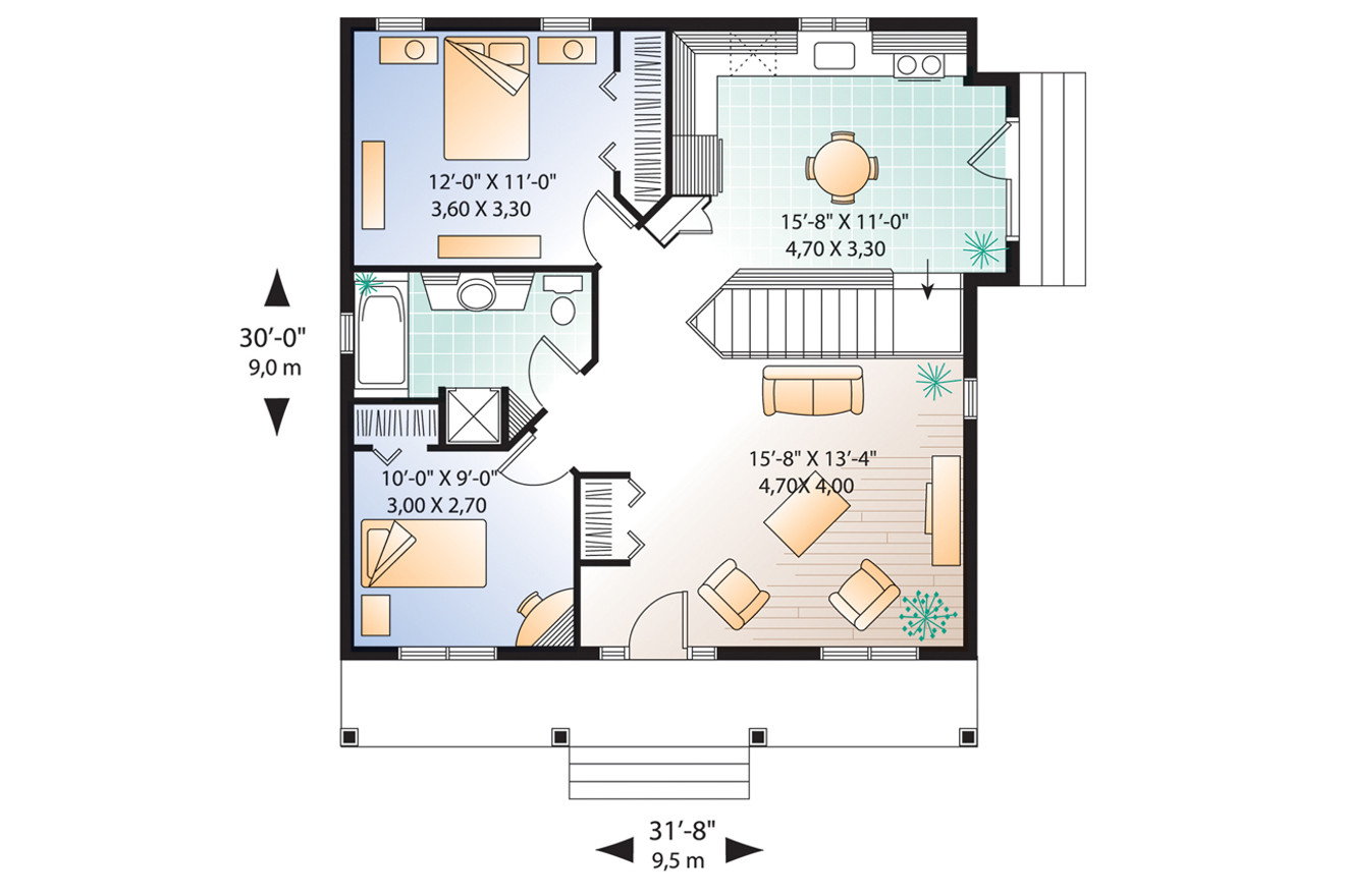 Farmhouse House Plan - Cranston 95031 - 1st Floor Plan