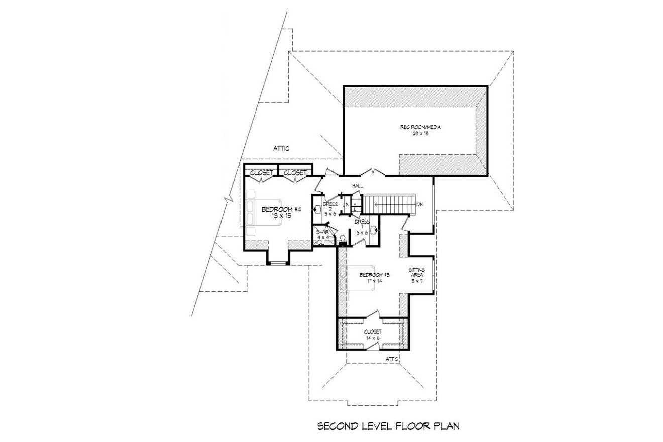 Secondary Image - European House Plan - Hickory Fields 94995 - 2nd Floor Plan