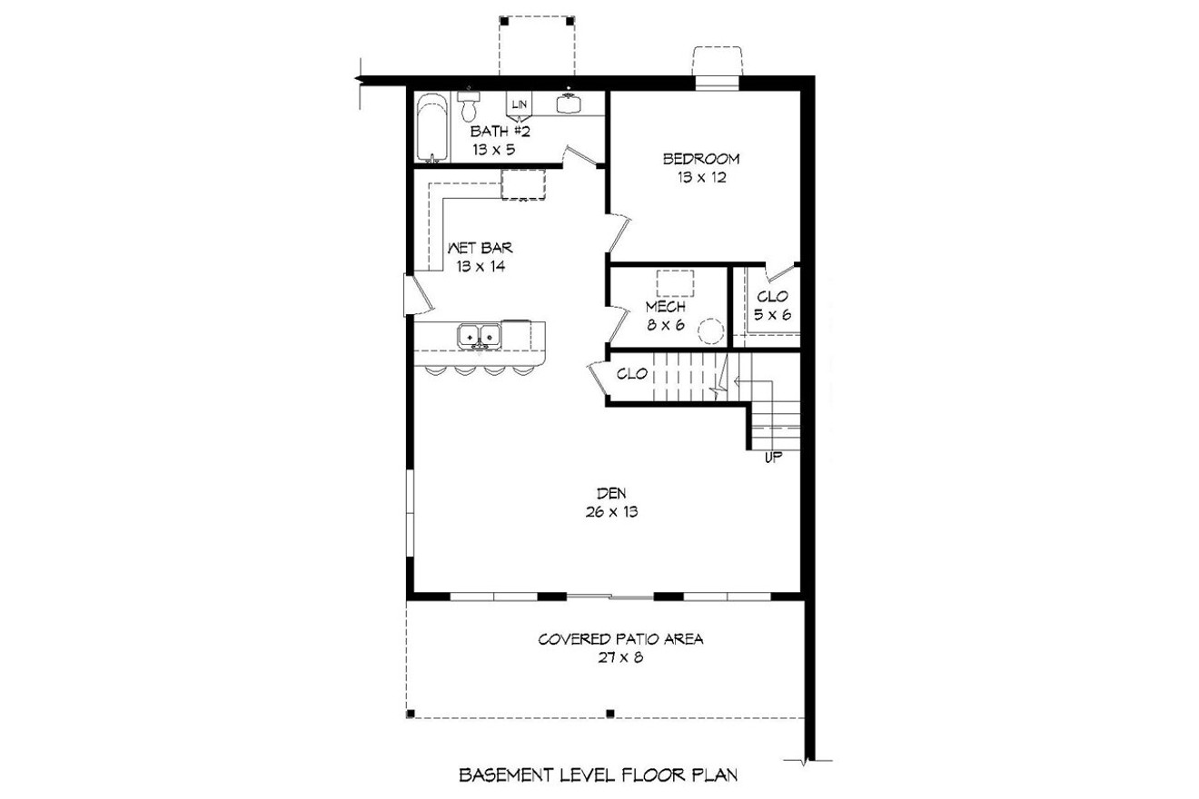 Secondary Image - Country House Plan - 95538 - Basement Floor Plan