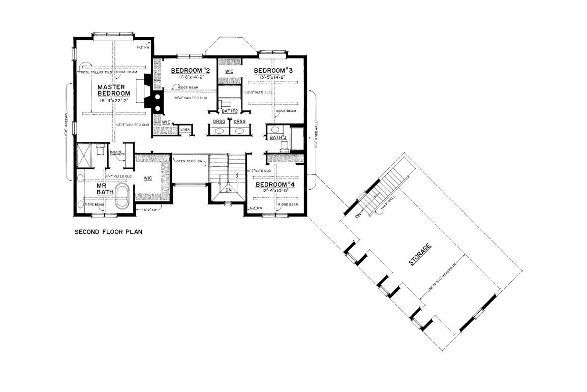 Secondary Image - Lodge Style House Plan - 95593 - 2nd Floor Plan