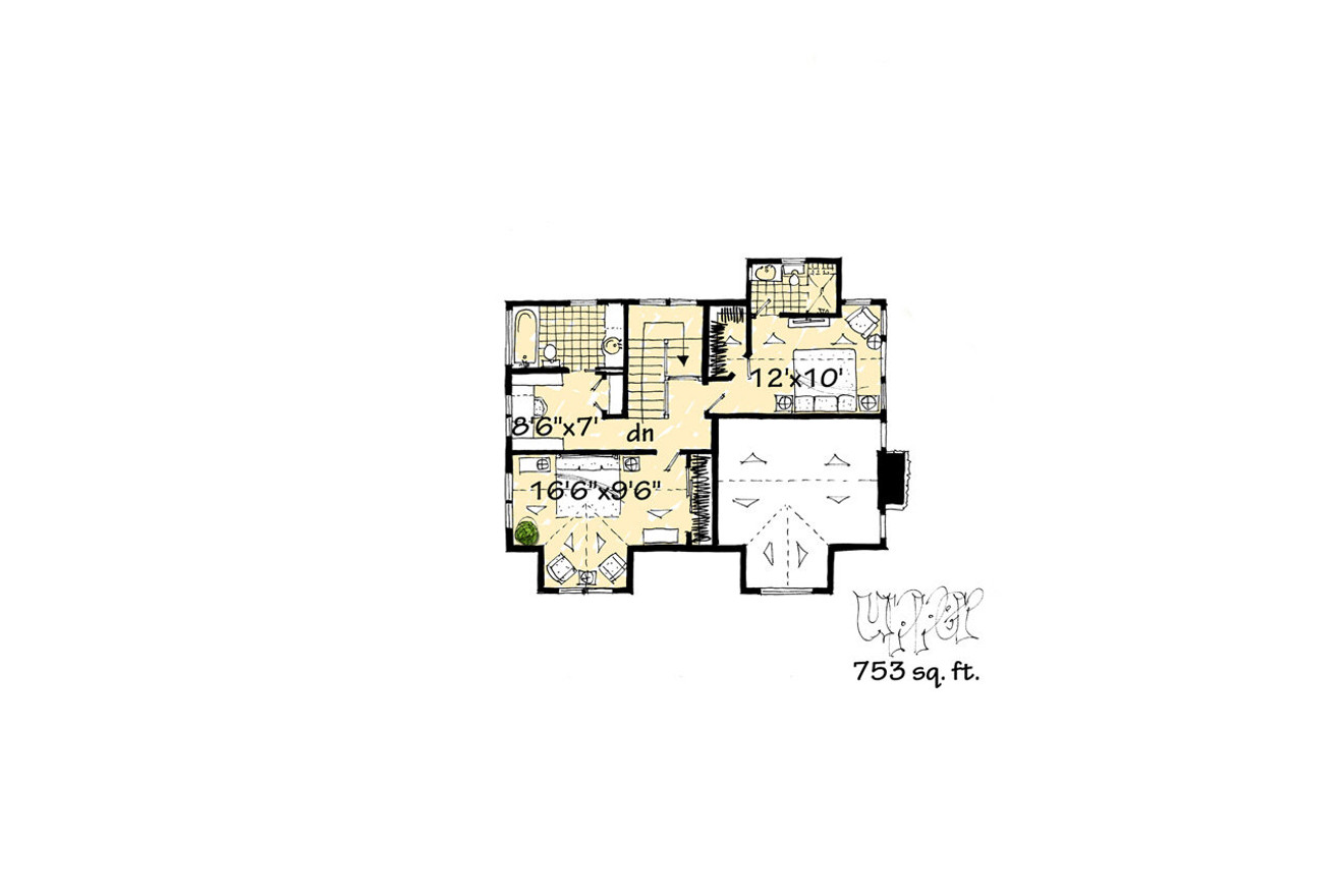 Bungalow House Plan - Winter Park 95738 - 2nd Floor Plan