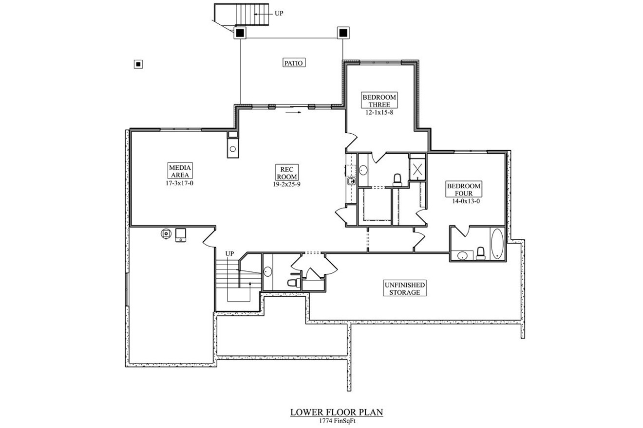 Craftsman House Plan - Espernay 95814 - Basement Floor Plan