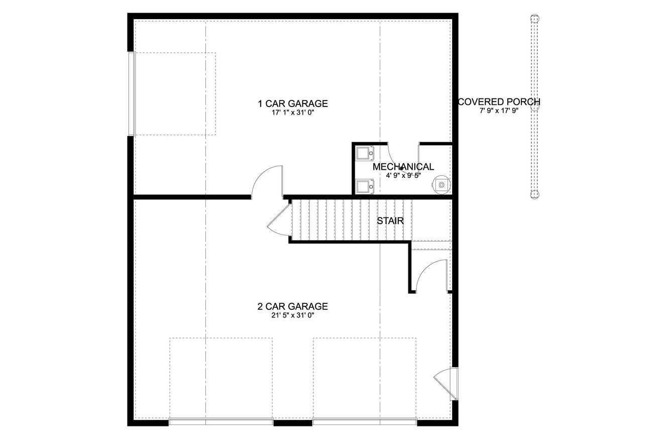 Farmhouse House Plan - Stubbs Cabin 95985 - 1st Floor Plan