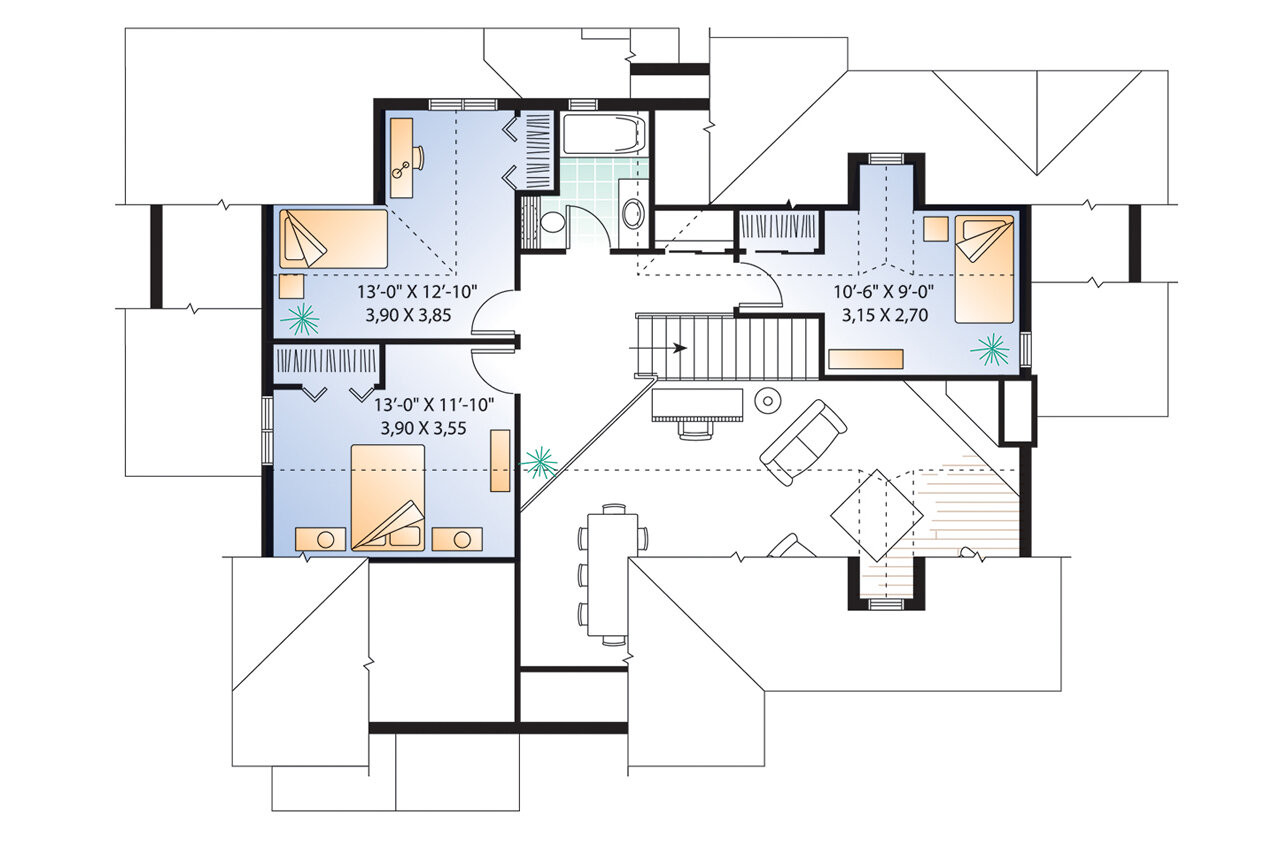 Secondary Image - Craftsman House Plan - Keepsake 1 96315 - 2nd Floor Plan