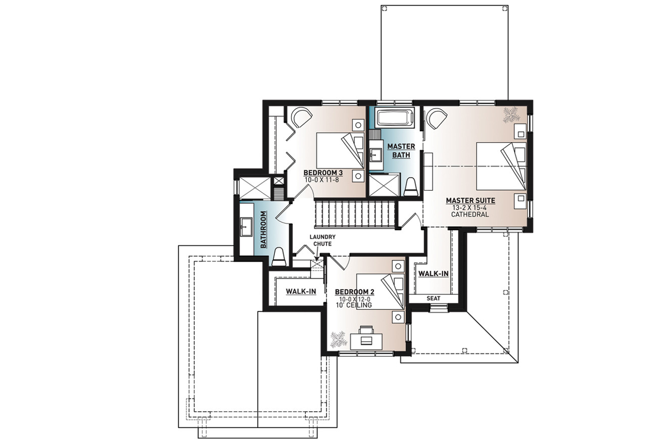 Craftsman House Plan - Sunny Haven 96327 - 2nd Floor Plan