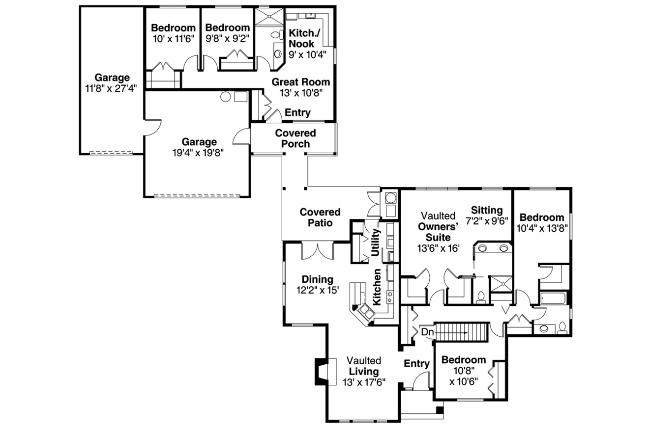 Ranch House Plan - Ardella 96483 - 1st Floor Plan