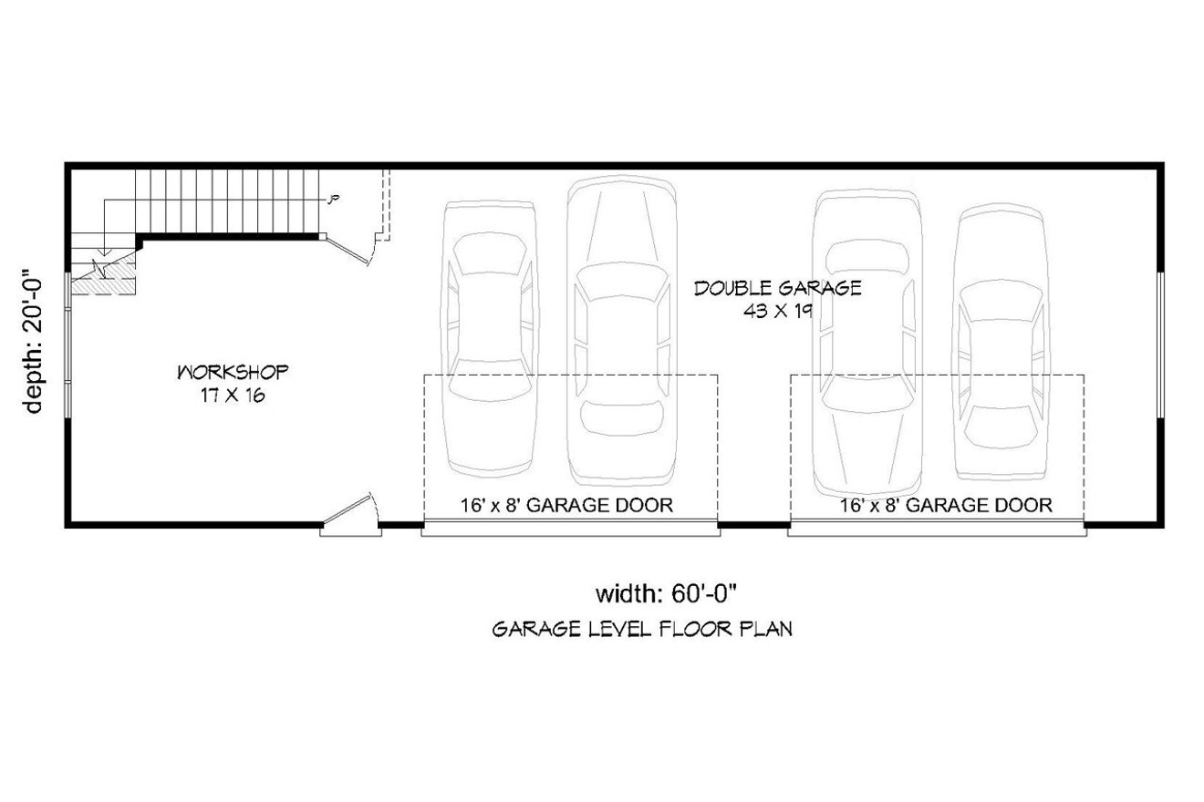 Modern House Plan - 96628 - 1st Floor Plan