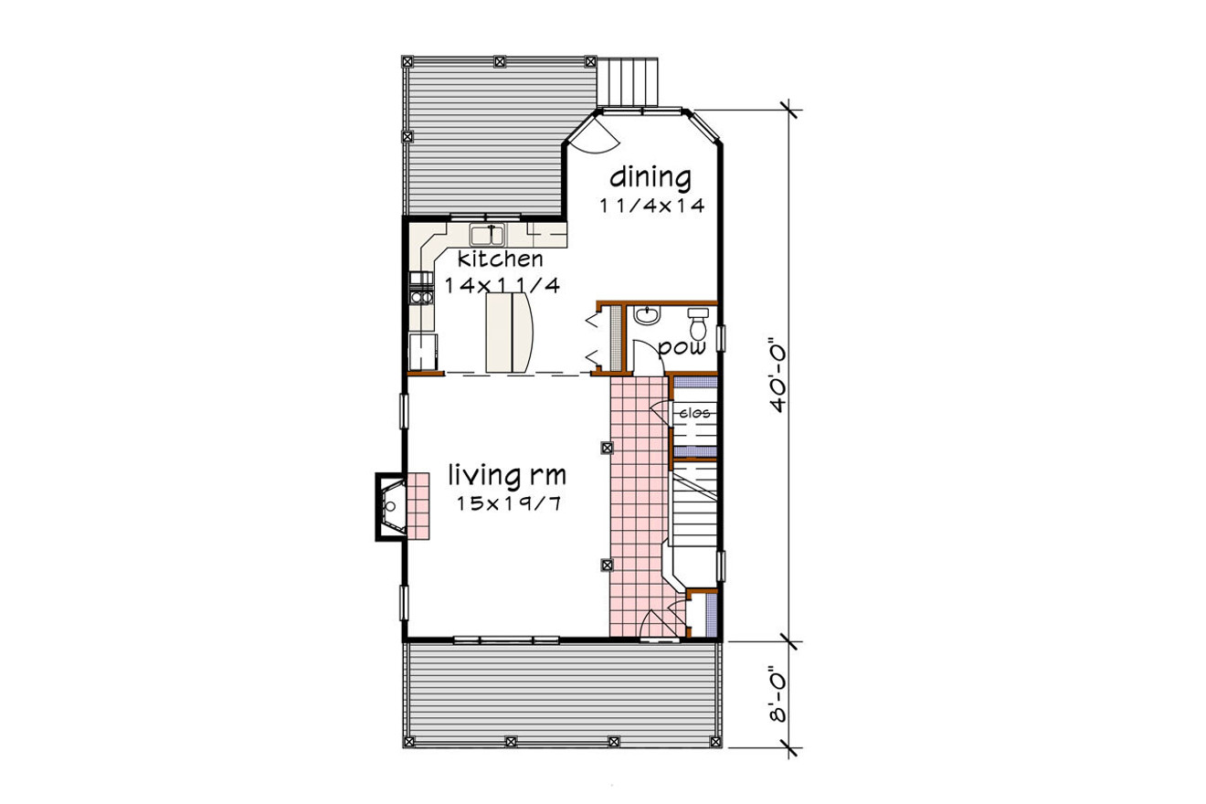 Country House Plan - 96770 - 1st Floor Plan