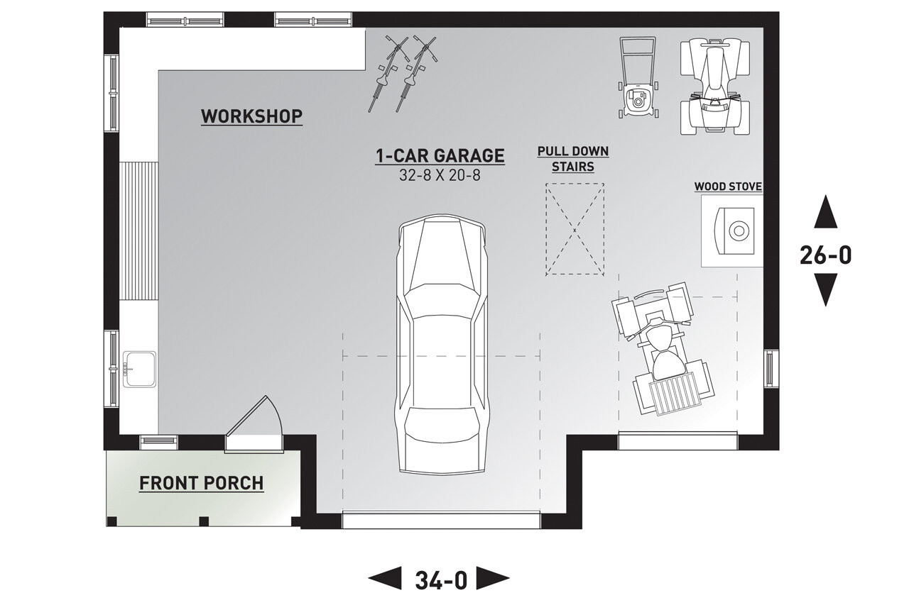 Farmhouse House Plan - Spruce 96912 - 1st Floor Plan