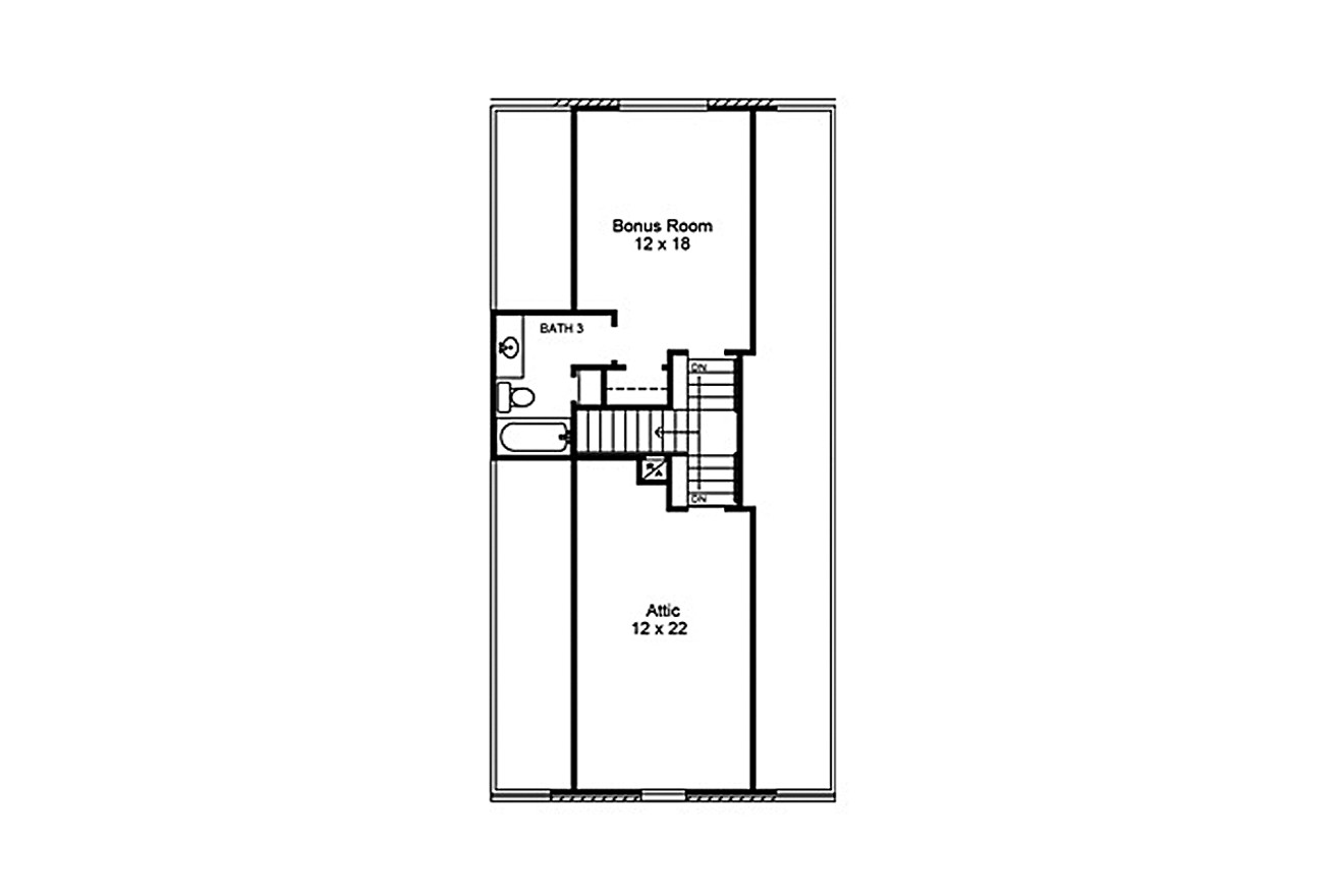 Secondary Image - Ranch House Plan - Augusta 97154 - 2nd Floor Plan