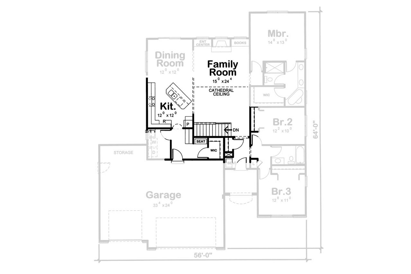 Traditional House Plan - Bay Hill 97643 - Optional Floor Plan