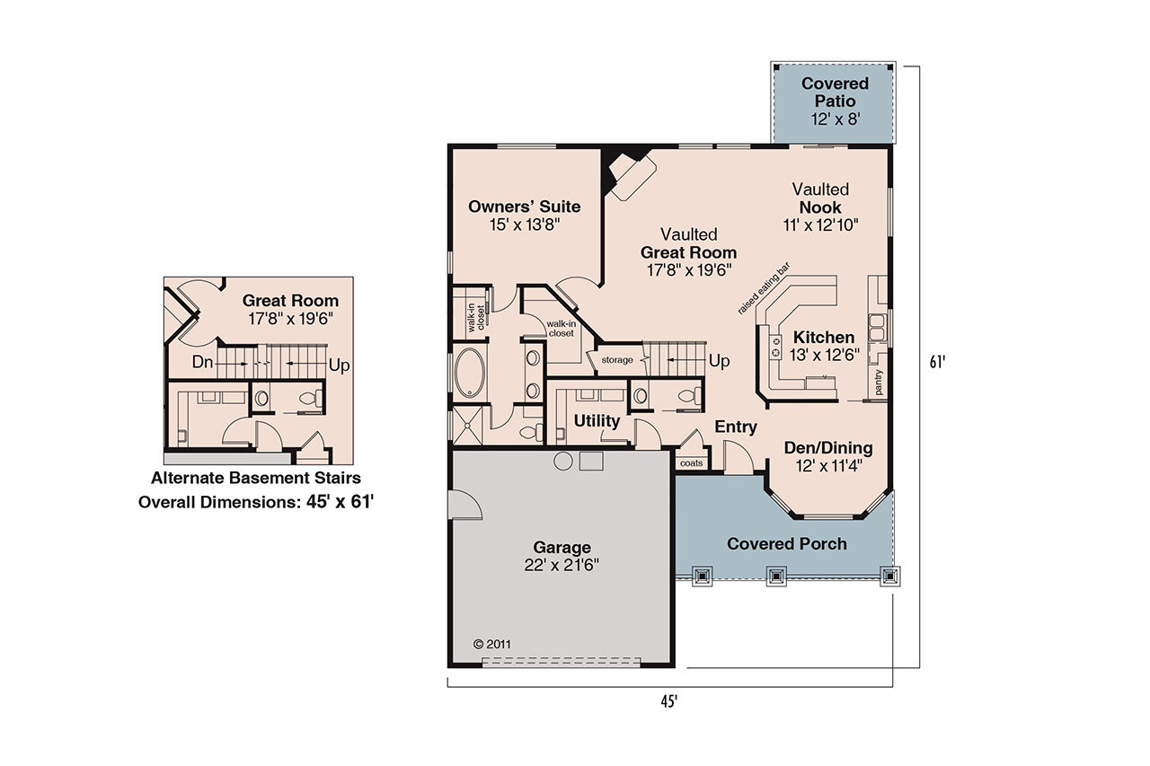 Craftsman House Plan - Sturnbridge 97916 - 1st Floor Plan
