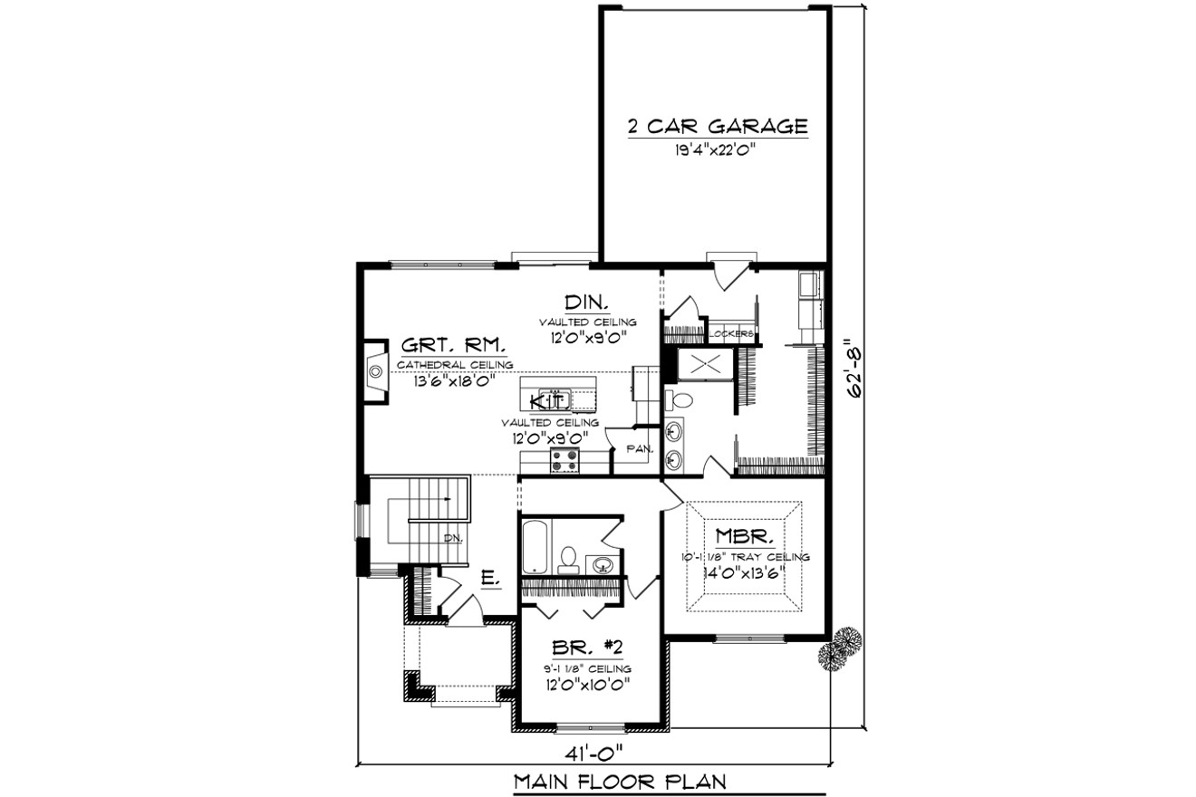 Craftsman House Plan - 98308 - 1st Floor Plan