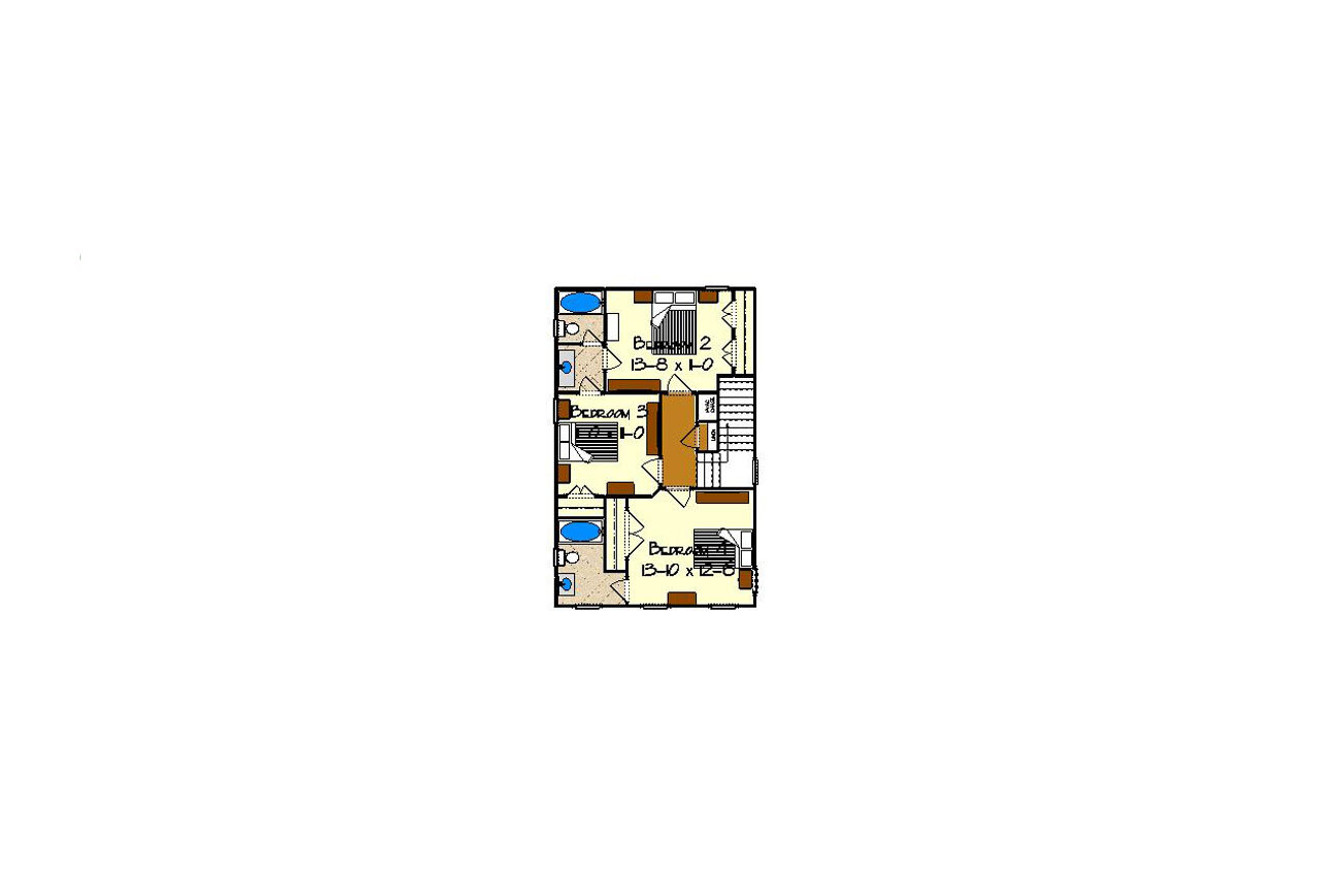 Colonial House Plan - Hollowell 98360 - 2nd Floor Plan