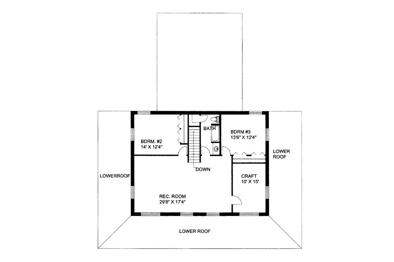 Secondary Image - Country House Plan - 98455 - 2nd Floor Plan