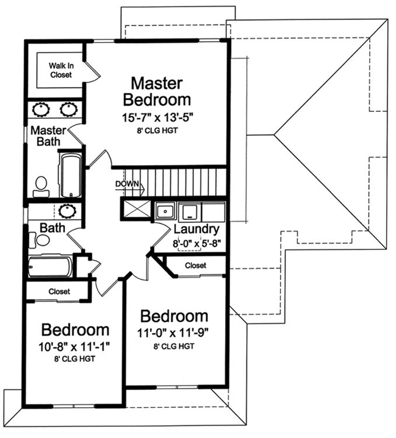 Secondary Image - Craftsman House Plan - Cottage Grove 98378 - 2nd Floor Plan
