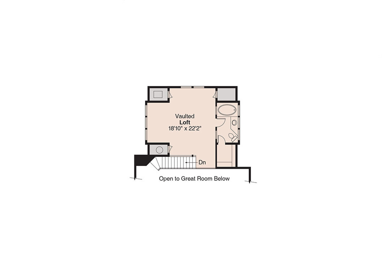 Secondary Image - Cottage House Plan - Arden 98473 - 2nd Floor Plan
