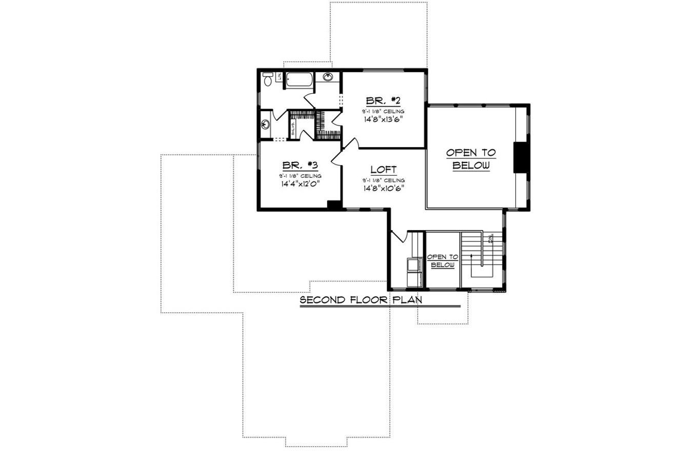 Modern House Plan - 98399 - 2nd Floor Plan