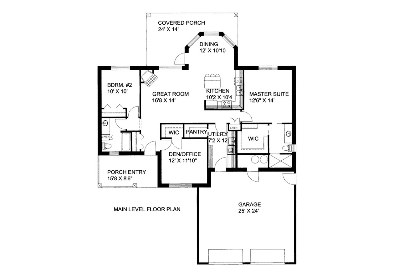 Craftsman House Plan - 98743 - 1st Floor Plan