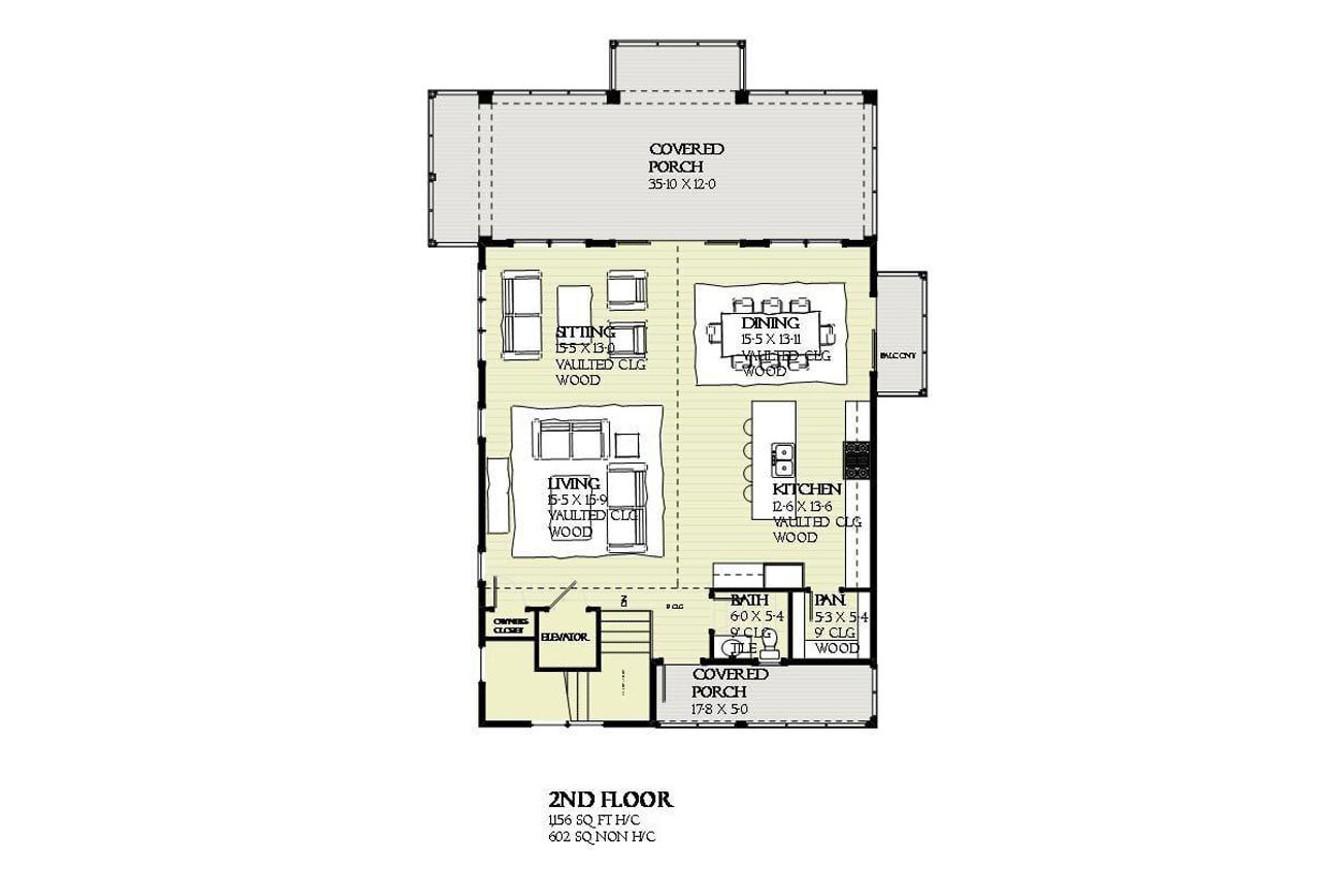 Secondary Image - Southern House Plan - Rosemary 98656 - 2nd Floor Plan