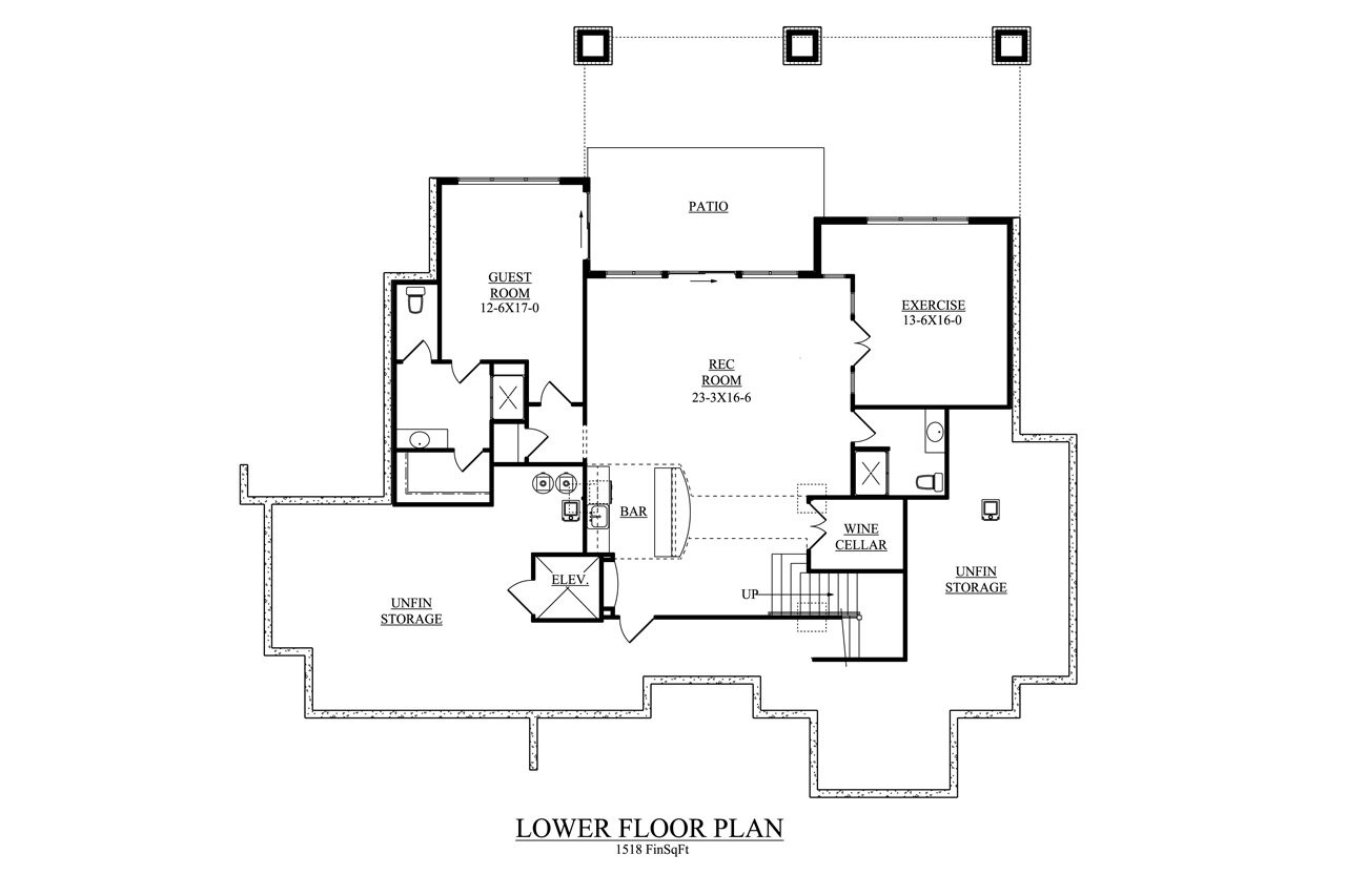 Craftsman House Plan - Northern 98949 - Basement Floor Plan