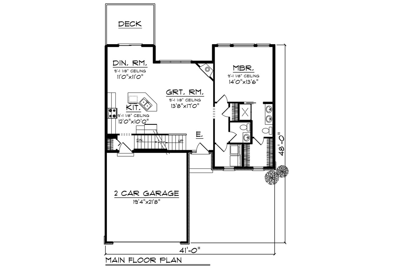Craftsman House Plan - 99086 - 1st Floor Plan