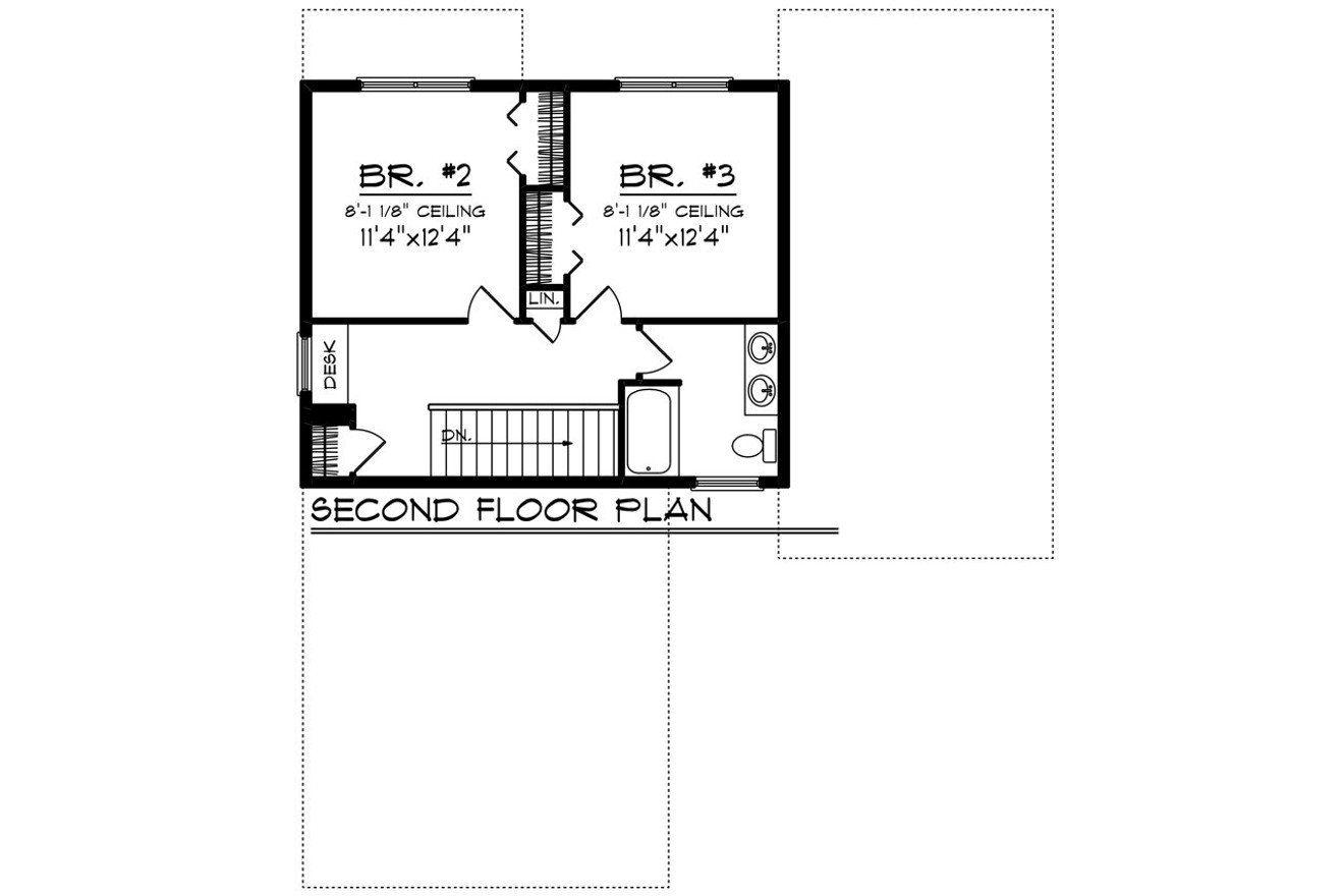 Craftsman House Plan - 99086 - 2nd Floor Plan