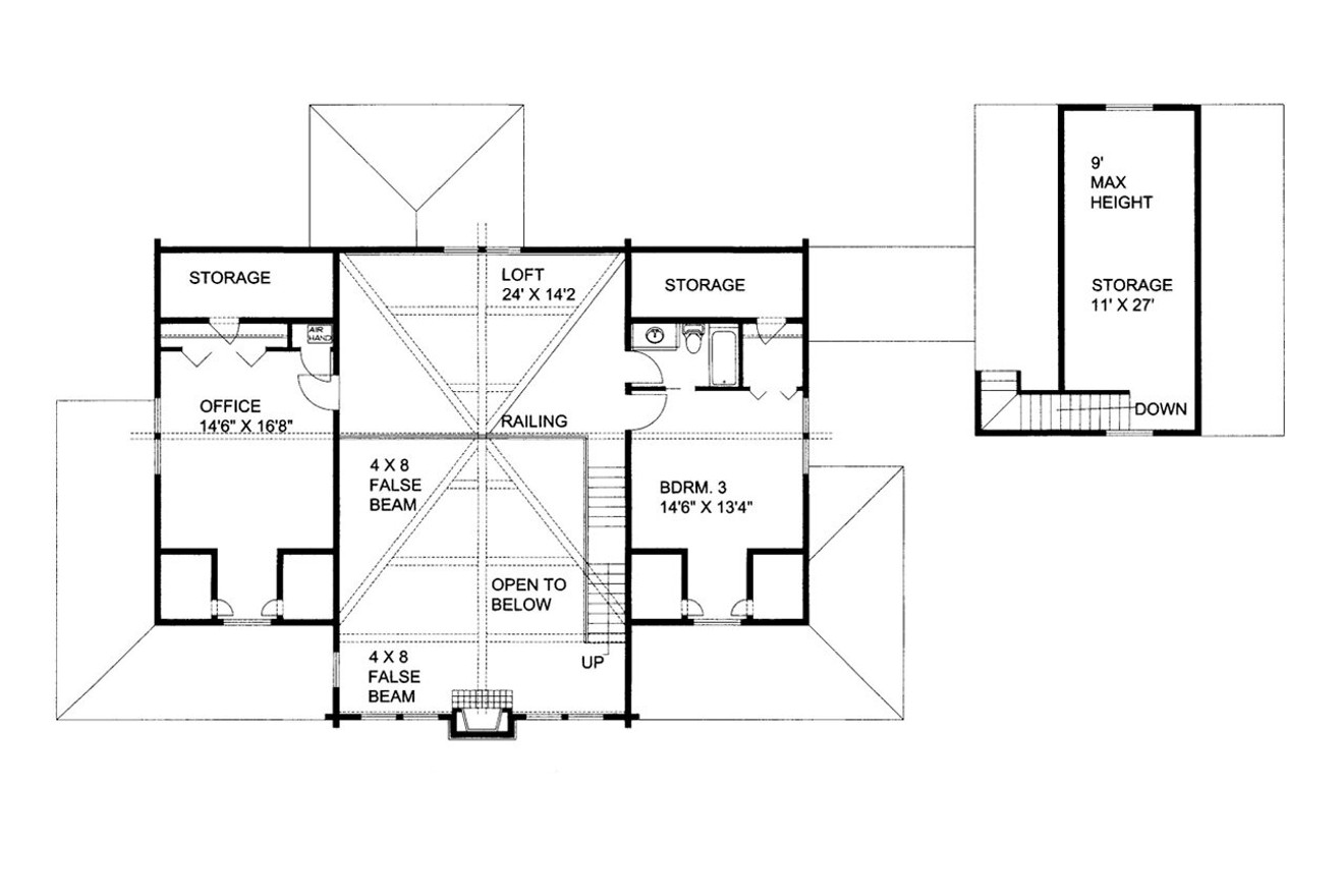 Secondary Image - Country House Plan - 99403 - 2nd Floor Plan
