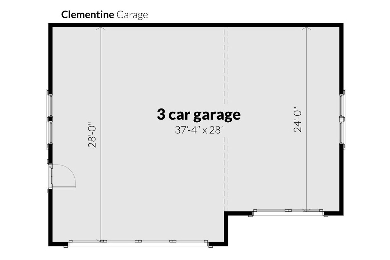 Craftsman House Plan - Clementine Garage 99410 - 1st Floor Plan