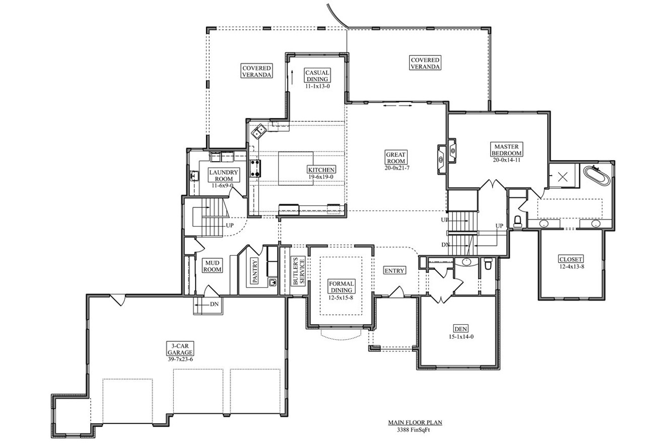 Tuscan House Plan - Valencia Road 99381 - 1st Floor Plan