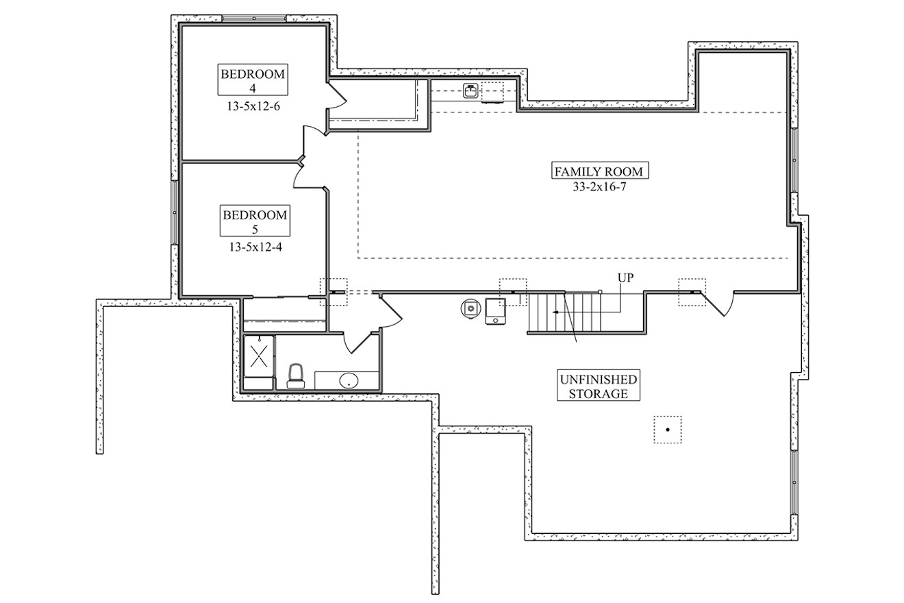 Tuscan House Plan - Hawthorn 99812 - Basement Floor Plan