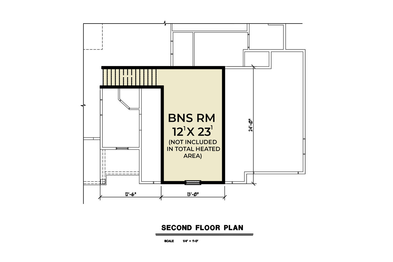 Ranch House Plan - 99725 - 2nd Floor Plan