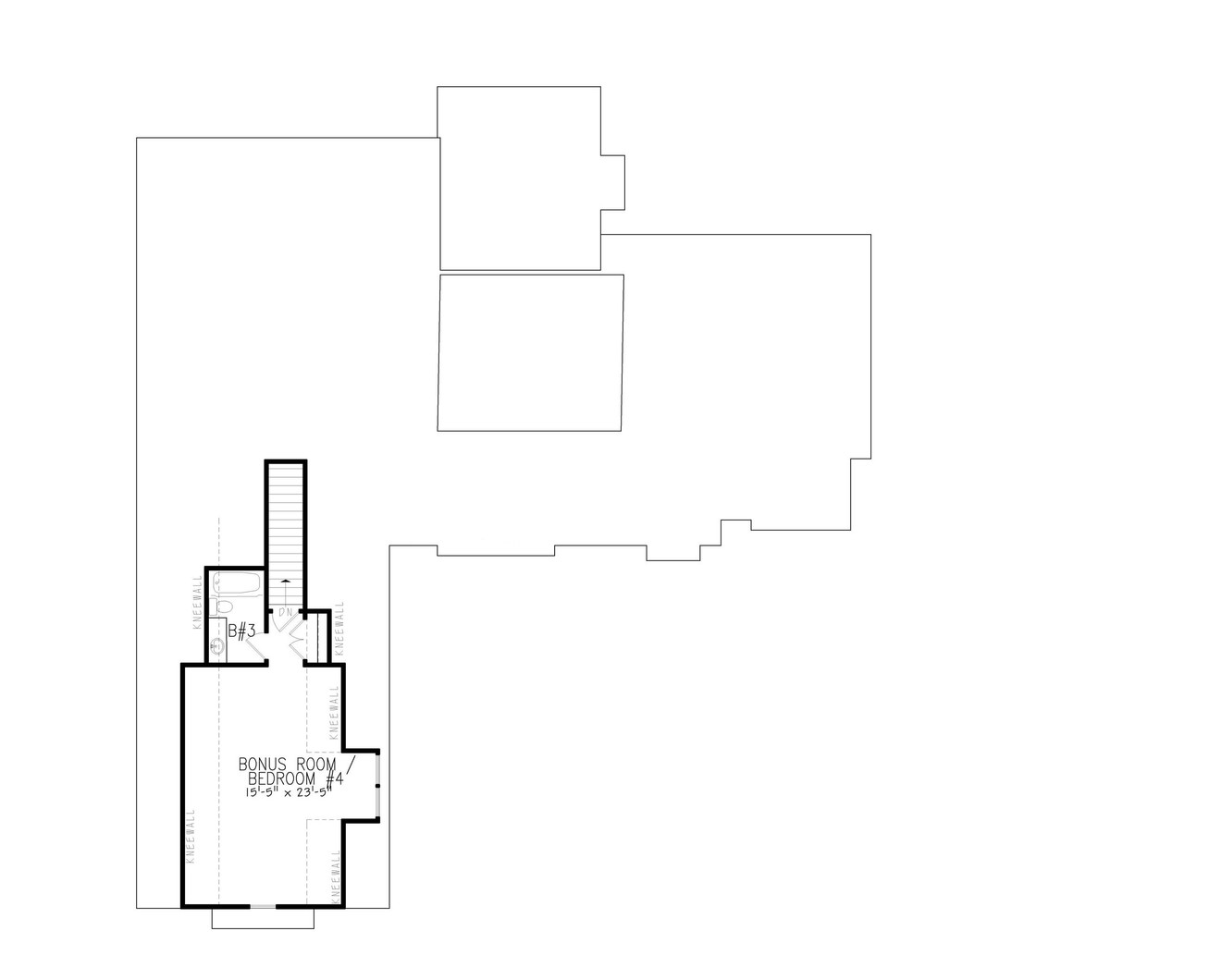 Craftsman House Plan - Woodfin Ridge Cottage B 19974 - 2nd Floor Plan