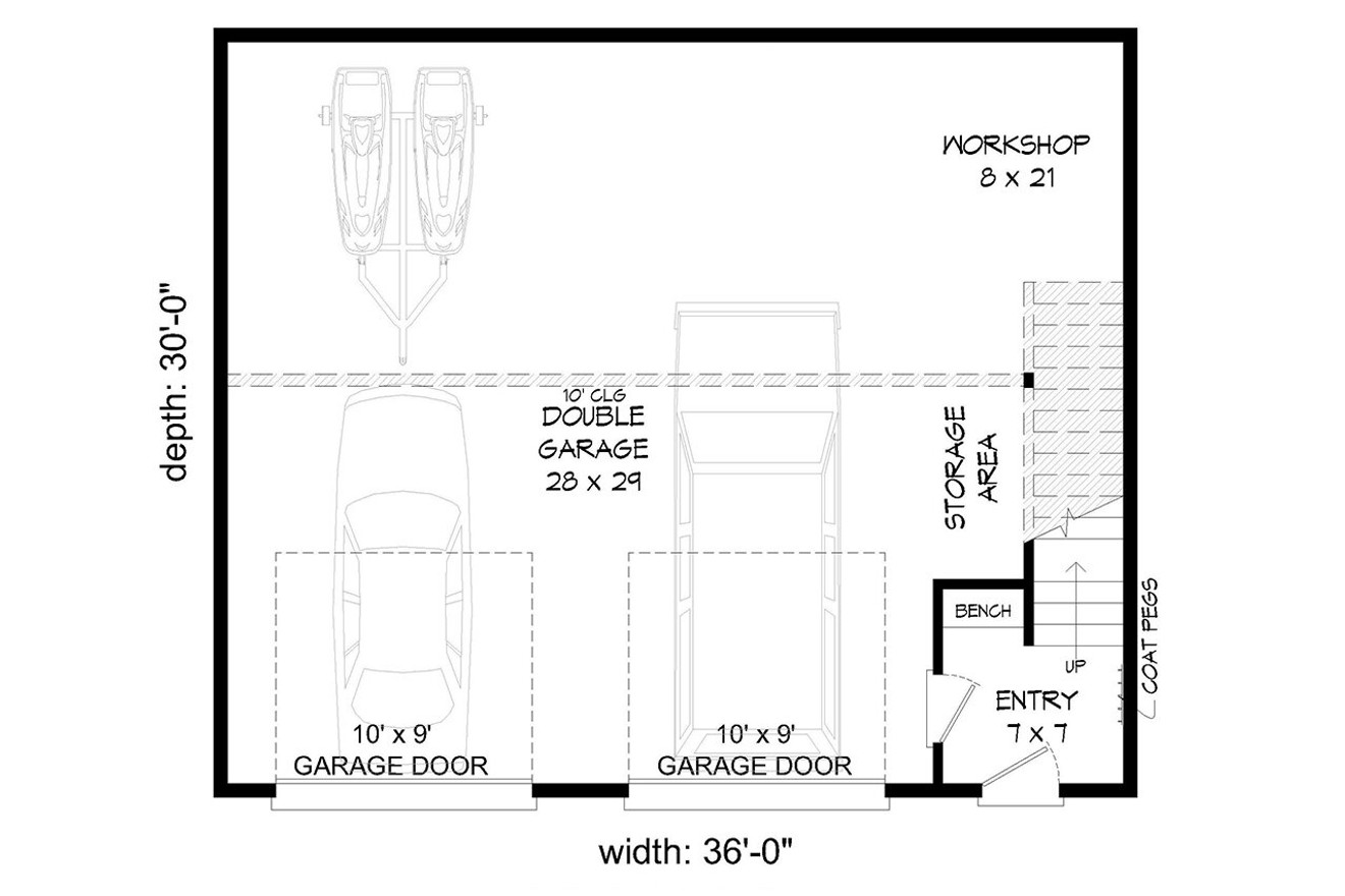 Contemporary House Plan - Friday Harbor 25543 - 1st Floor Plan