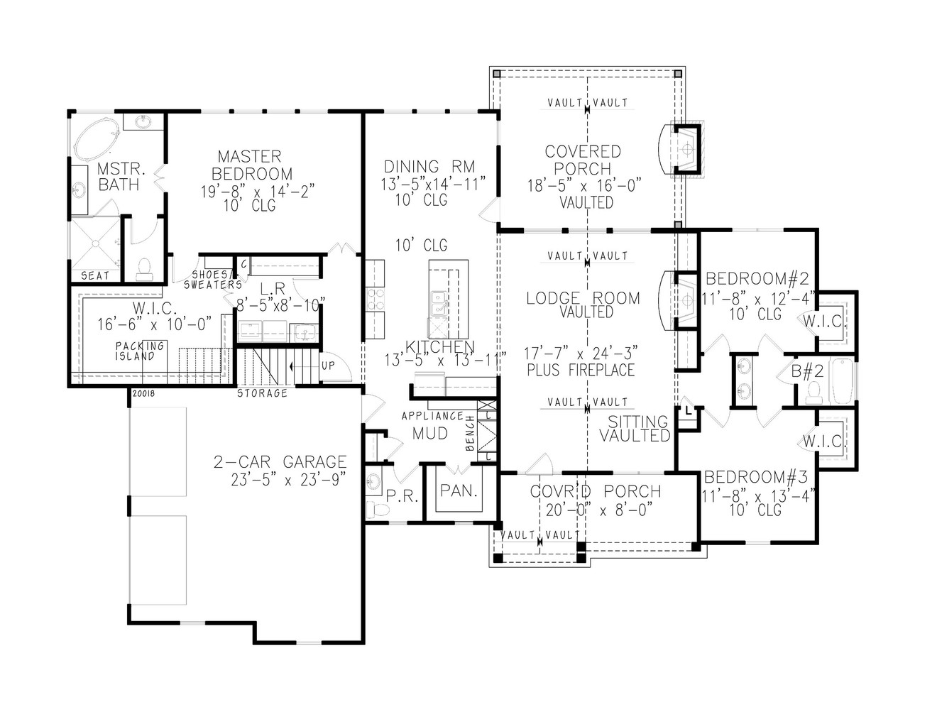 Farmhouse House Plan - Silverton Falls A 43264 - 1st Floor Plan
