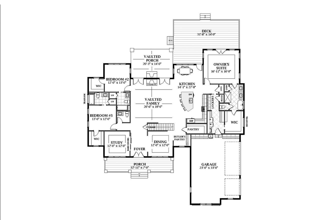 Farmhouse House Plan - Wakefield 58368 - 1st Floor Plan