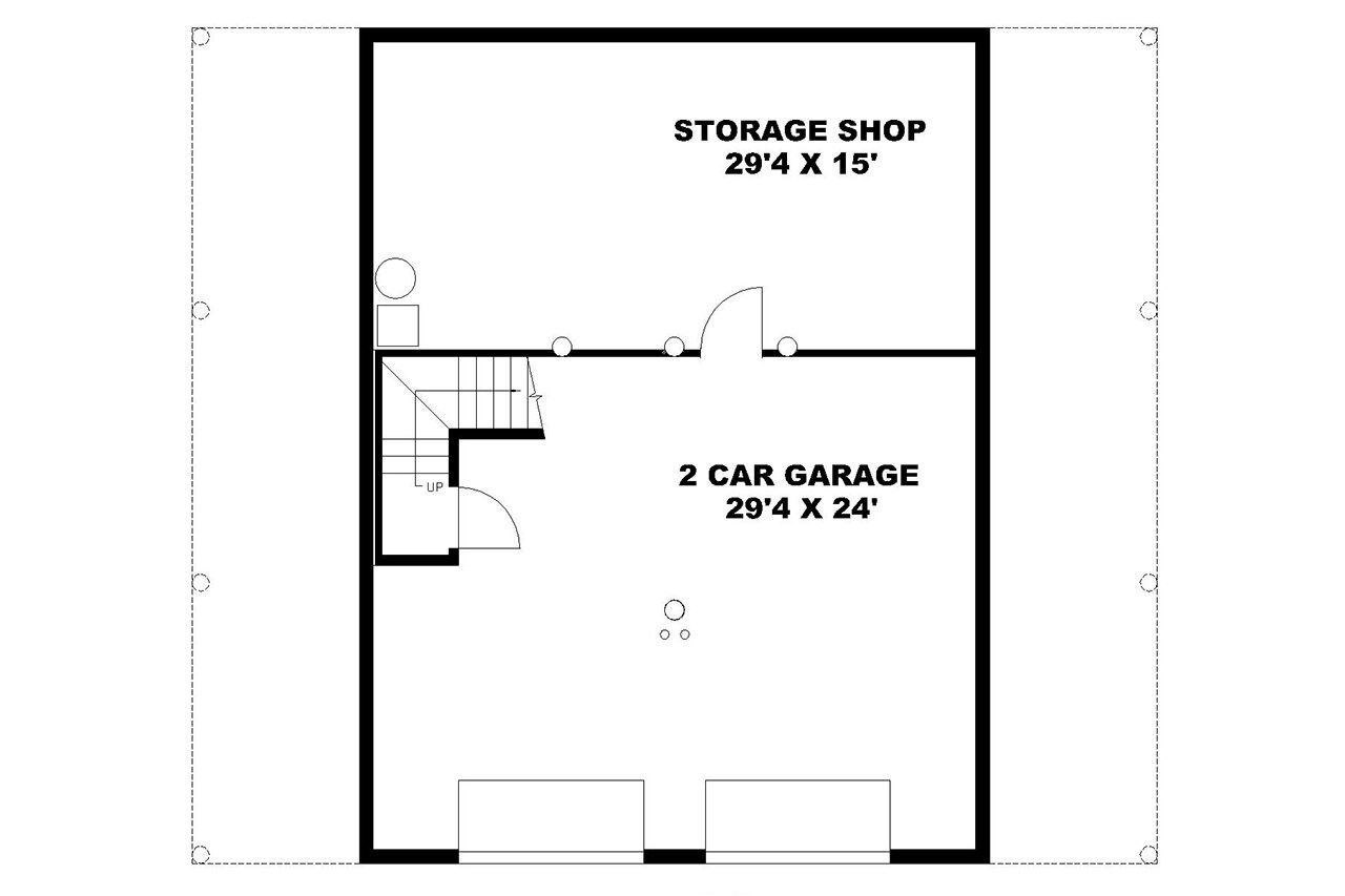 A-Frame House Plan - 59456 - Basement Floor Plan