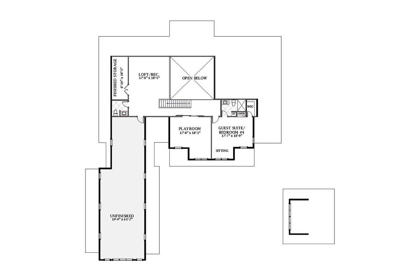 Secondary Image - Farmhouse House Plan - Oak Hill 66954 - 2nd Floor Plan