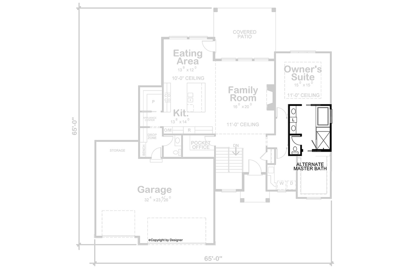 Prairie House Plan - Larimar Falls 72671 - Optional Floor Plan