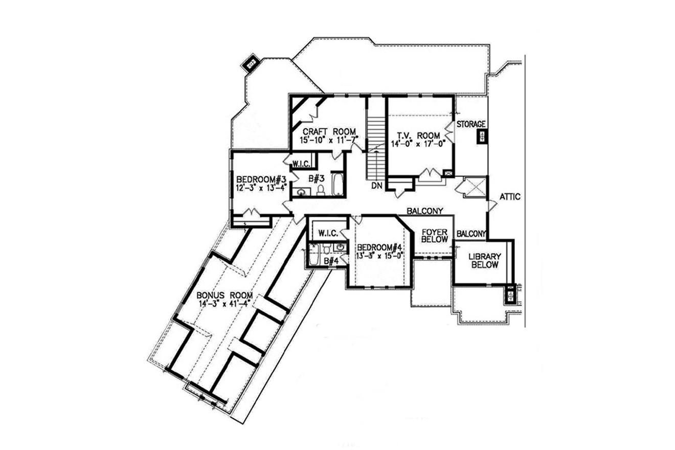 Secondary Image - Traditional House Plan - Avonboro 84537 - 2nd Floor Plan
