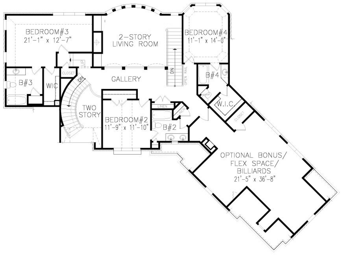 Secondary Image - Traditional House Plan - Lansdale Manor 90490 - 2nd Floor Plan