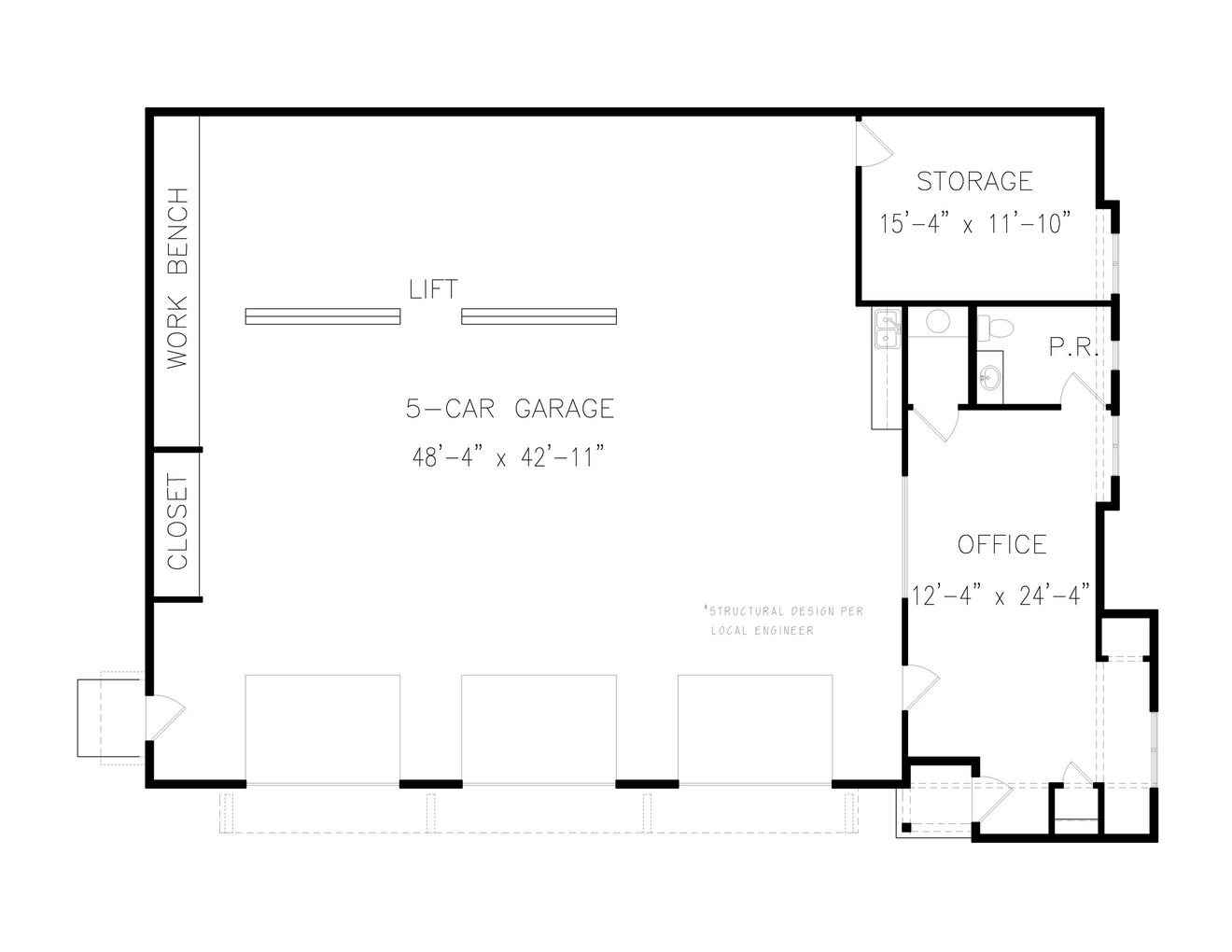 European House Plan - Abella Garage 90530 - 1st Floor Plan