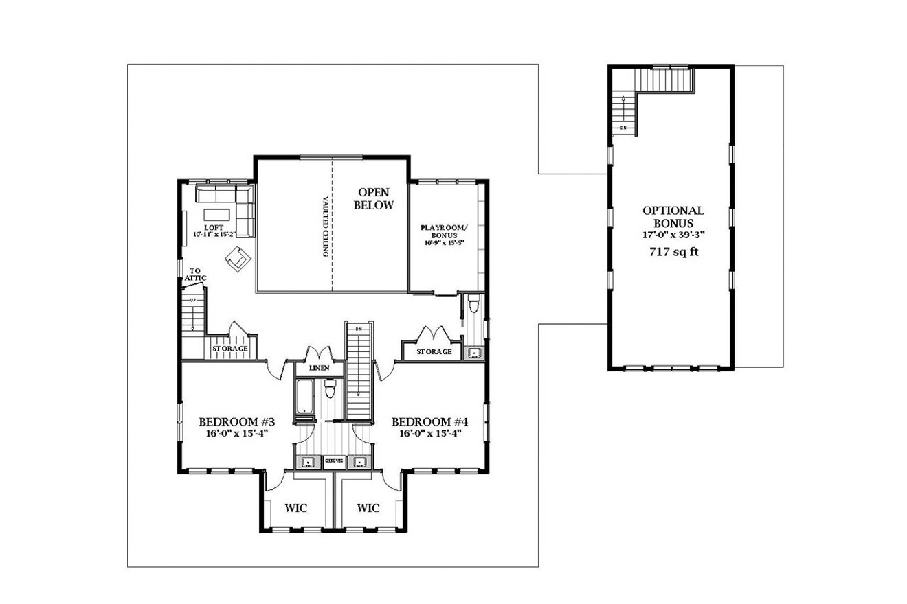 Secondary Image - Farmhouse House Plan - Maple Ridge 10330 - 2nd Floor Plan
