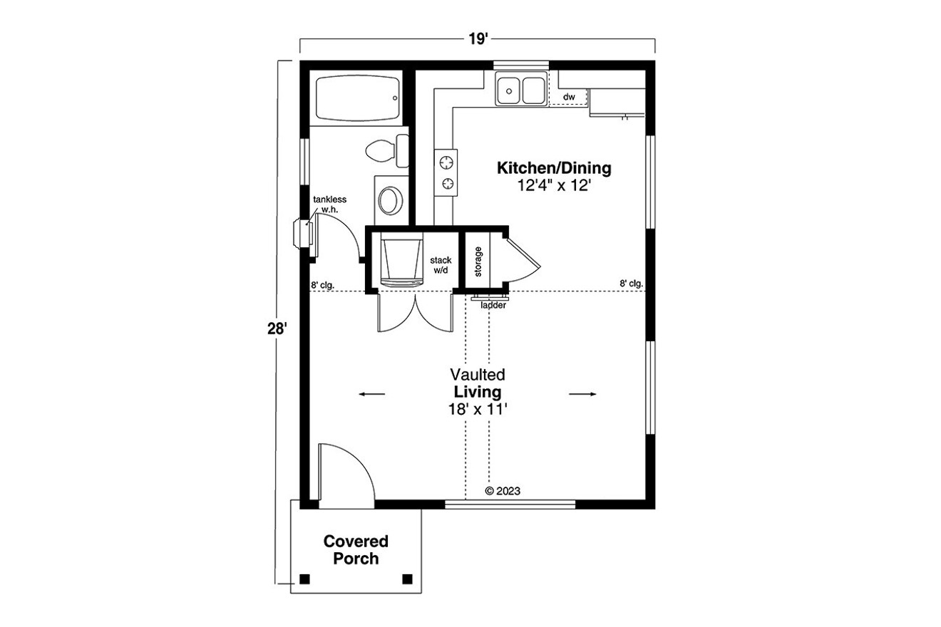 Cottage House Plan - Ivy Cottage 59773 - 1st Floor Plan