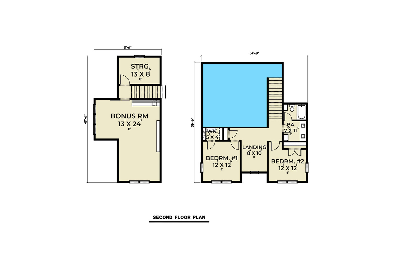 Secondary Image - Farmhouse House Plan - 79465 - 2nd Floor Plan