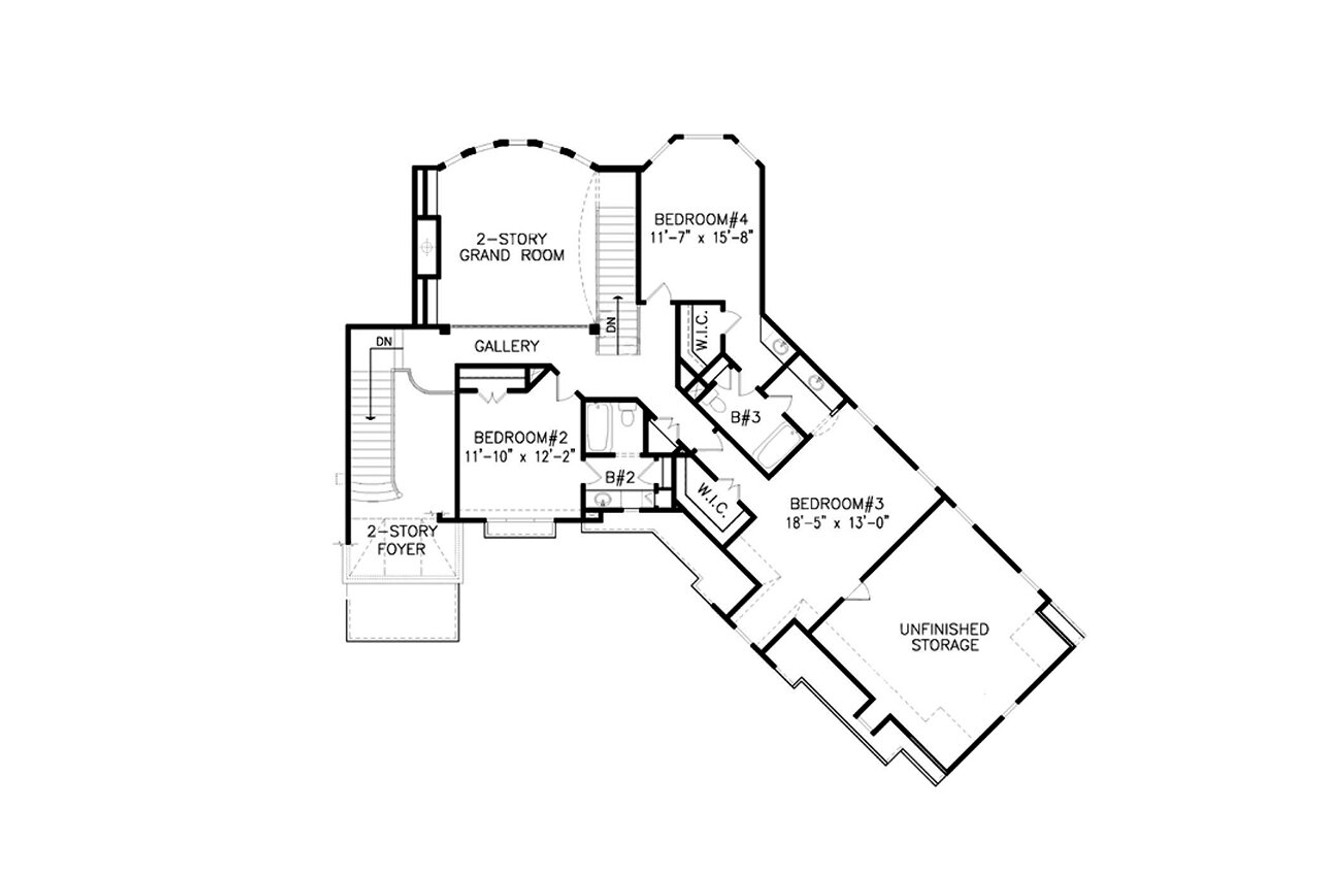 Secondary Image - European House Plan - Ashland Manor II 37035 - 2nd Floor Plan