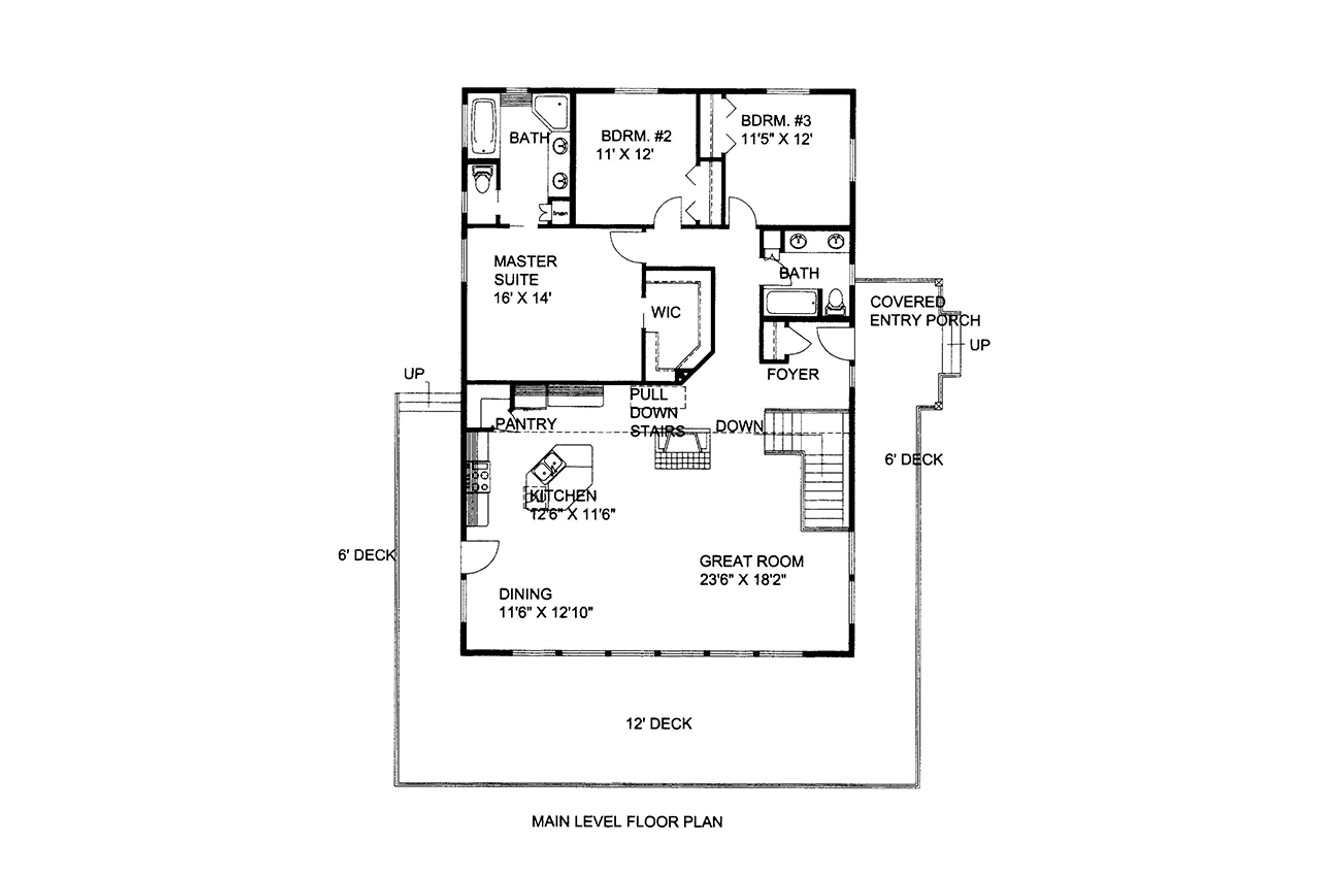 Craftsman House Plan - 85283 - 1st Floor Plan
